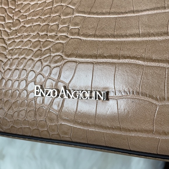 Enzo Angiolini Pale Pink Faux Snakeskin Purse - Picture 9 of 10